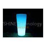 Cordless Removable PE Illuminated Bar Tables Tall, Fireproof LED Bar Funiture