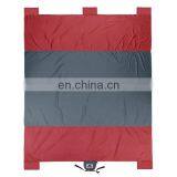 New Sand Proof Compact Outdoor Picnic Beach Mat for Family Big Size 9X7ft Custom Cheap 210T Parachute Nylon Beach Blanket thumbnail-1