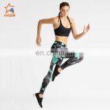OEM Female Cheap Slim Tights Pants High Waist Gym Clothing Fitness Yoga Sports Compression Leggings Fitness Custom Print Design thumbnail-1