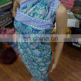 Hand Block Pareo Cotton Summer Women Dress Sarong Scarf Indian thumbnail-1