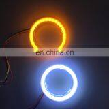 Dual Color COB LED Angel Eye Halo Ring White Yellow thumbnail-4