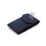 Microfiber watch pouch luxury alcantara watch jewelry pouch with custom embossed logo