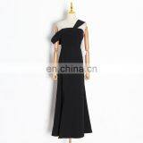 TWOTWINSTYLE Asymmetrical Sleeveless High Waist Side Split Sexy Party Dress Women thumbnail-3