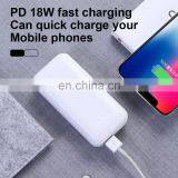 Ultra Slim Custom Logo Battery Power Bank 10000mah 18W PD Powerbank Promotion Charger 10000 Mah Power Banks thumbnail-5