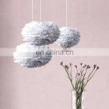 Ручная украшение для свадьбы из перьев. Современный светильник-висящий облако с LED для гостиной thumbnail-6