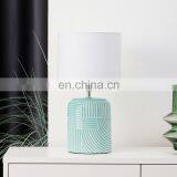 Оптовая продажа недорогих скандинавских современных ручной работы керамических ночников. Голубой керамический настольный светильник