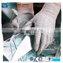 Anti Cut Level 5 13G HPPE Liner PU Coated Anti-Cut Level 5 Safety Work Gloves Cut Resistant thumbnail-5