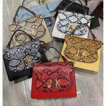 2021 Trendy Fashion Snake Skin Crossbody Bag Famous Brand Women Purses Designer Myanmar Handbag for Women thumbnail-1