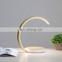 3 Way Touch Table Lamp Dimming For Bedroom Bedside Table Lamp USB Phone Wireless Charger thumbnail-2