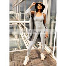 Manufacturer Wholesale Custom Logo Spring and Autumn Fashion Women's Casual Sports 3-piece Long Sleeve Sexy Suit thumbnail-2