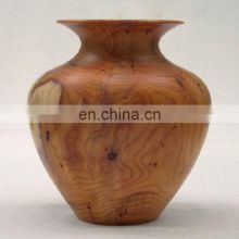 wooden flower vase