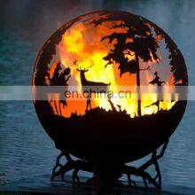 Factory Direct Sales Round Large Fire Pit With Decoration thumbnail-2