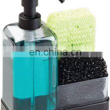 Modern Plastic Kitchen Sink Countertop Liquid Dish Soap Dispenser With Storage Compartments thumbnail-2