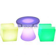 Bar Stools and Tables Led Cube Seating Plastic Club Furniture Sitting Led Cube Silla Cuadrada thumbnail-1