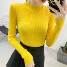 SW01 Wholesale Most Popular Women Classic Fashion Crew Neck Knitted Merino Wool Cashmere Jumper Sweater