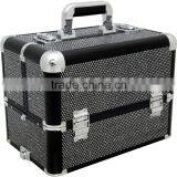 Professional 4-in-1 Rolling Makeup Artist Cosmetic Train Case Organizer Storage Case,black Crystal Beauty Makeup Trolley Case thumbnail-4