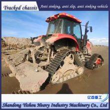 Tractor Modified With Triangular Track Wheels for Stable Anti Sinking Vehicle in Swampy and Muddy Areas thumbnail-3