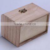 Custom Logo Printed Wood Box Storage Packaging Box With Mental Lock thumbnail-3