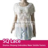 2016 Summer TOPS Hot Cotton Embroidery Lace Fabric Vest Women T-shirt Ladies Coat thumbnail-1