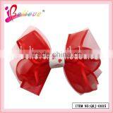 Global hot selling Valentine's day hair accessories factory wholesale vintage hair bow clips for girls (QRJ-0005)