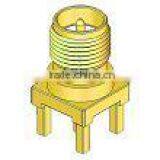 SMA Male PCB Mount RF Coaxial Connector