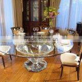 Noble Diamond-shape Dining Table and Chairs Acrylic Furniture Set thumbnail-1