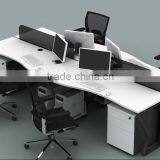 Modern Furniture Open Straight Shaped Office 4 Person Workstation (SZ-WSB332)
