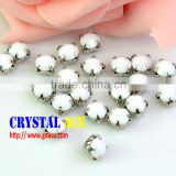 Jewellery Sewing Stones with metal claw, sew on facet glass beads with 4 holes for dress making