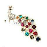 Fashion Female Exquisite Alloy Rhinestone Peacock Brooch FQ-8468 thumbnail-1