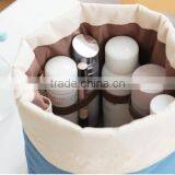 Cylindrical Bundle Mouth Portable Nylon Cosmetic Bag thumbnail-6