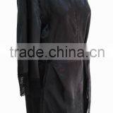 Comfortable Women Black Satin Lace Robe thumbnail-4