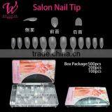 500 Pcs Clear French Stiletto False Nail Acrylic Tips