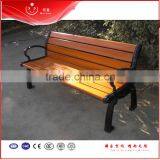 Cast Iron Outdoor Wood Garden Bench Antique Leisure Park Bench With Back and Metal Legs Quality Choice thumbnail-1