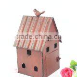 Rustic Outdoor Wholesale Red Metal Bird House