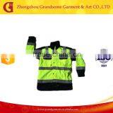 Fluorescent Green Safety Working Jacket With Reflective Tapes