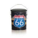 Custom Made Storage Metal Bucket Stool Seat