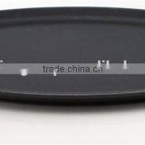 14 Inch Black Round Polypropylene Non Slip Plastic Tray thumbnail-3
