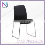 cheap PU bright chormed steel legs fast meeting tiny office chair