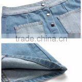 Lastest Funky Girls Fashion Women Embroidered Skinny Denim Jeans Short Skirts thumbnail-4