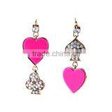 Poker Pink Heart Pendant Design Earrings of Heart, Top Design Earring thumbnail-1