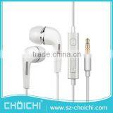 China Suppliers Mini White Wired In-ear Noise Cancelling Earphone for Samung