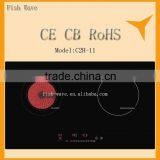 2 Zone Vietnam Style Food Processor Cover Induction Stove and Ceramic Cookware Home Appliances 2015 New Products