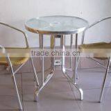 Aluminum With Glass Dining Table for Sales YT40B thumbnail-5