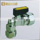 C.P. Mini Brass Ball Gas Valve Angled thumbnail-1
