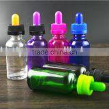 30ml glass bottle for liquid cigarette with label sreen printing color coating