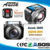 panorama 16MP XDV 360 degree sport camera VR effect dash camera