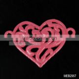 New design alloy connector roseo heart connector flower connector