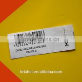 barcode printed non-woven labels