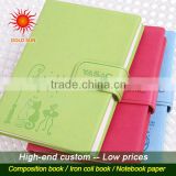 Custom design print Cheap bulk notebook / Recycled plastic cover notebook