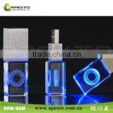 Hot and Cheap! Metal Cap and Crystal Body USB Flash Drive 1MB to 64GB Sample Available (UL-5006)